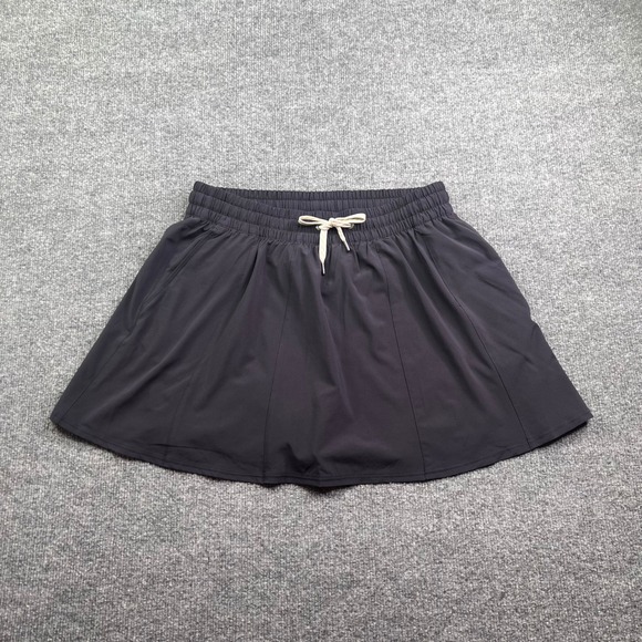Vuori Pants - Vuori Clementine Skort Women L Black Athletic Tennis Volley Pickleball VW3055